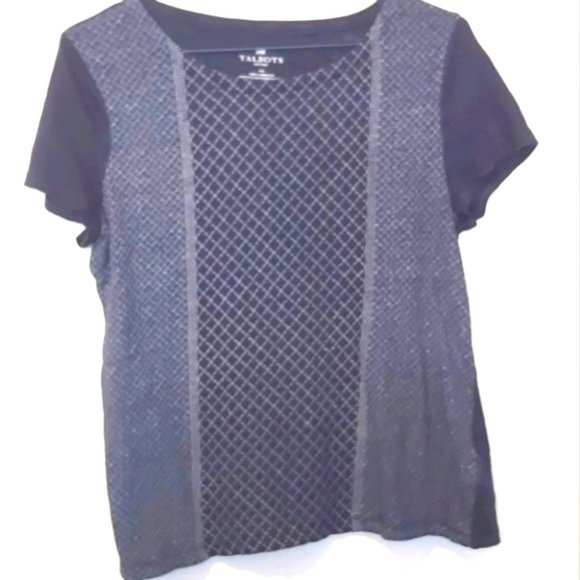 TALBOTS | Women's Top Blue White Size Large - Picture 1 of 4